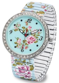 Часы с принтом (мятный в цветочек) Bonprix