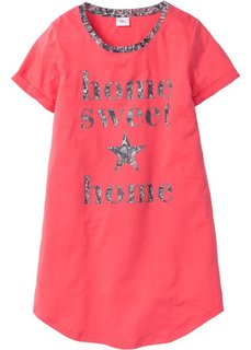 Ночная рубашка (ярко-розовый неон/серый с принтом) Bonprix