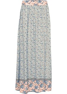 Макси-юбка с карманами (нежно-голубой с рисунком) Bonprix