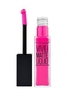 Помада Maybelline New York жидкая матовая Vivid Matte, оттенок 15, Дерзкий розовый, 7,7 мл