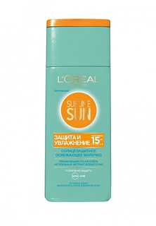 Молочко LOreal Paris Sublime Sun Освежающее для лица и тела Защита и Увлажнение солнцезащитное SPF15 с соком Алоэ и экстрактом зеленого чая 200 мл