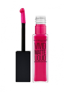 Помада Maybelline New York жидкая матовая Vivid Matte, оттенок 30 , Завораживающая фуксия, 7,7 мл