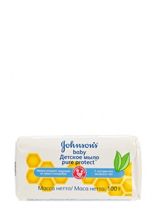 Мыло детское Johnson &amp; Johnson Johnsons baby Pure Protect  антибактериальное, 100 г