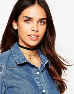 Ожерелье-чокер в несколько рядов с бархатной отделкой и подвеской ASOS - Мульти