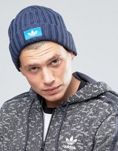 Темно-синяя шапка‑бини adidas Originals AY9310 - Темно-синий