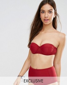 Красный комбинируемый бикини топ-бандо South Beach - Красный