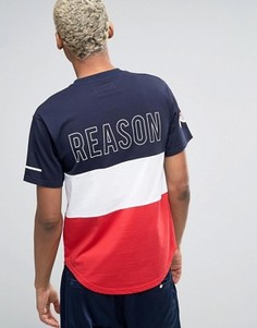 Футболка с принтом логотипа сзади Reason - Синий