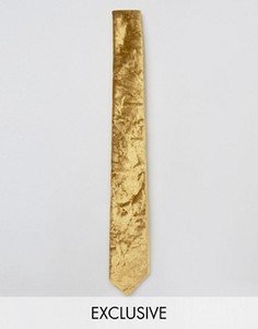 Бархатный галстук Noose & Monkey - Золотой