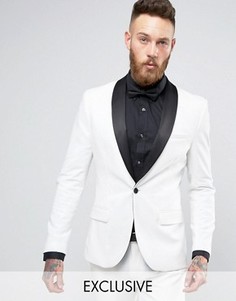 Супероблегающий пиджак под смокинг Only & Sons - Белый
