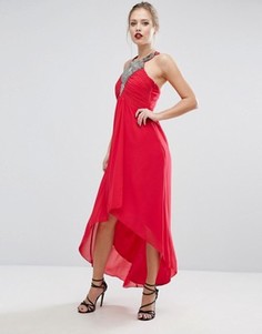 Платье макси с декоративной отделкой Little Mistress - Красный