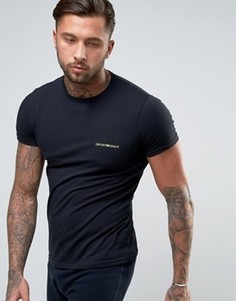 Обтягивающая футболка с логотипом Emporio Armani - Черный