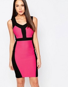 Платье-футляр колор блок Vesper Serena - Розовый