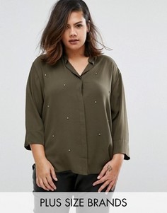 Декорированная блузка Elvi Plus - Зеленый