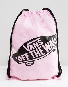 Розовая сумка с затягивающимся шнурком и принтом Vans Off The Wall - Розовый