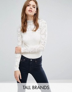 Кружевное боди Vero Moda Tall - Белый