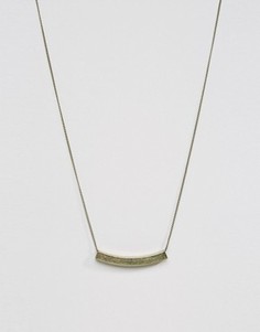 Ожерелье с подвеской-трубочкой ASOS - Золотой