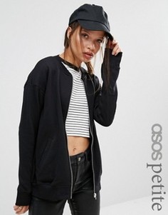 Трикотажный бомбер ASOS PETITE - Черный