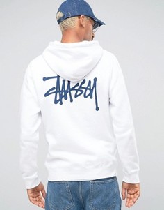 Худи с логотипом сзади Stussy - Белый