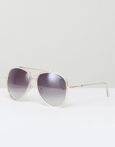Прозрачные солнцезащитные очки-авиаторы Quay Australia Needing Fame - Прозрачный