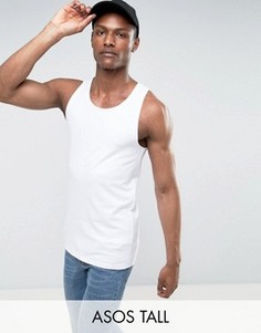Удлиненная обтягивающая майка ASOS TALL - Белый