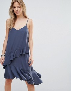 Платье на бретелях с оборками Vero Moda - Синий