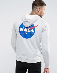 Худи с принтом Nasa ASOS - Серый