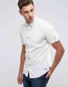 Хлопковая рубашка с короткими рукавами Esprit - Белый