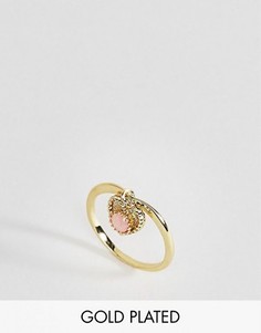 Кольцо с опалом - полудрагоценным камнем для родившихся в октябре Rock N Rose - Золотой