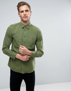 Рубашка цвета хаки в стиле милитари Jack Wills Bagley - Зеленый