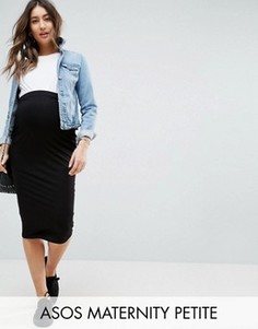 Трикотажная юбка-карандаш миди ASOS Maternity PETITE - Черный