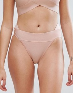 Бандажные трусы бикини PrettyLittleThing - Бежевый