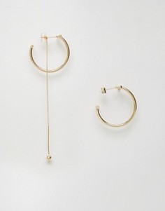 Серьги-кольца ограниченной серии с планками - Золотой Asos