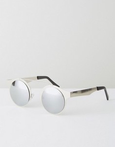 Серебристые круглые солнцезащитные очки Spitfire Intergalactic - Серебряный