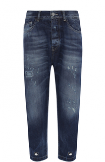 Укороченные джинсы с потертостями Frankie Morello
