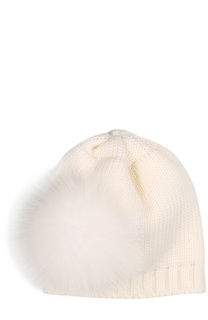 Шерстяная шапка с отделкой из меха лисы Catya