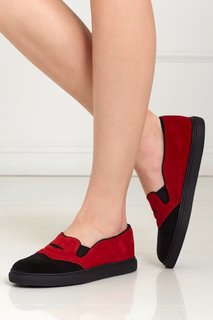 Замшевые слипоны Bisoux Sneakers Charlotte Olympia