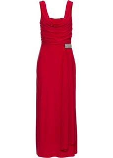 Трикотажное платье с вырезом-хомут (красный) Bonprix