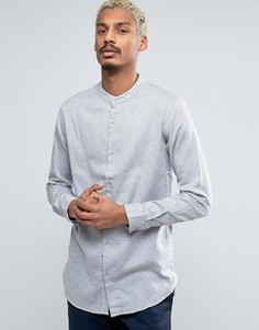 Удлиненная рубашка с воротником на пуговицах ADPT - Серый