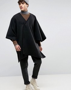 Черная фетровая накидка-кимоно ASOS - Черный