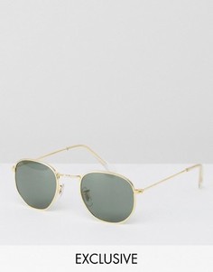 Круглые солнцезащитные очки в золотистой оправе Reclaimed Vintage эксклюзивно для ASOS - Золотой