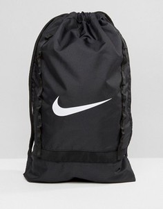 Черный рюкзак с затягивающимся шнурком Nike Brasilia BA5079-010 - Черный