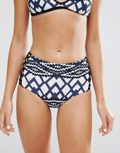 Плавки-бикини с завышенной талией Seafolly Modern - Мульти