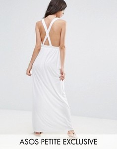 Трикотажное пляжное платье макси ASOS PETITE - Белый