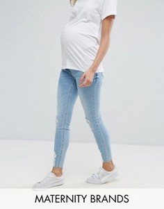 Рваные джинсы скинни New Look Maternity - Синий