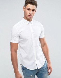 Поплиновая рубашка с короткими рукавами Esprit - Белый