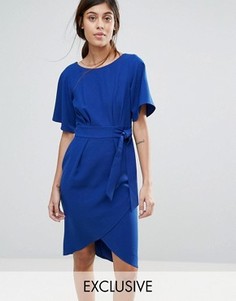 Платье с рукавами‑кимоно и поясом Closet London - Синий