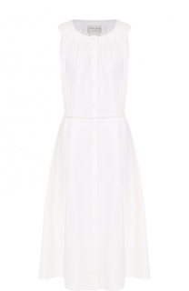 Хлопковое платье с поясом и круглым вырезом Forte_forte