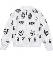 Бомбер с контрастными нашивками Marcelo Burlon Kids of Milan