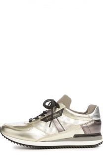 Кроссовки из металлизированной кожи Dolce &amp; Gabbana