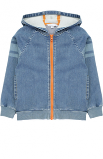 Кардиган из денима с контрастной молнией и капюшоном Marc Jacobs